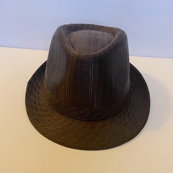 Satin Pinstripe Trilby Fedora - Picture 2 of 3